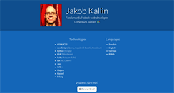 Desktop Screenshot of jakobkallin.com