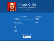 Tablet Screenshot of jakobkallin.com